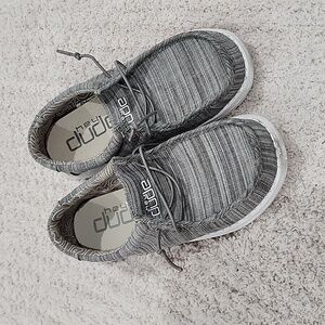 HEYDUDE Boys' Wally Linen Toddler Shoes Size 1/2